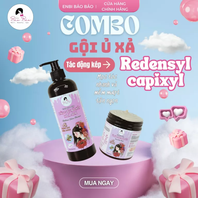 combo dầu gội bồ kết hoa sen và ủ xả tóc bồ kết