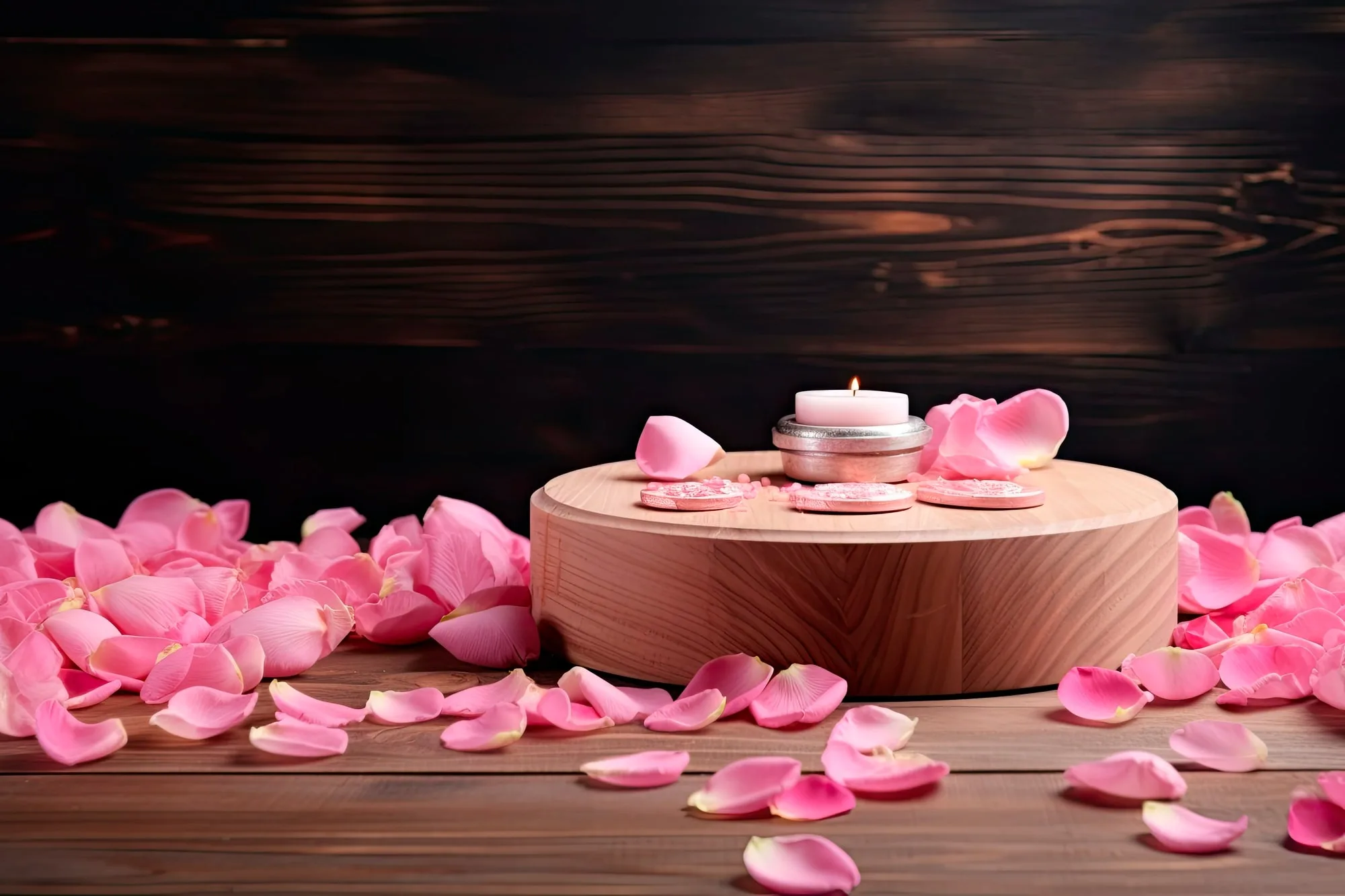 spa dark pink background