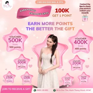 Earn more points, the better the gift at Enbi Bao Bao Nail & Spa
